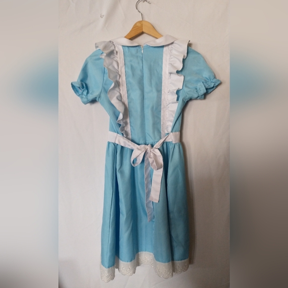 Blue and White Ruffle Mini Dress - Picture 4 of 4